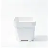 Nuevo macetero blanco octagonal grueso para suculentas, maceta cuadrada de plástico para plántulas de plantas, maceta cuadrada de resina al por mayor