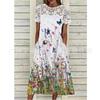 Cross-border Novo vestido europeu e americano roupas femininas Amazon 2022 Verão explosões estampado renda ombro sexy vestido longo