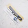 Tesoura de Corte de Cabelo Tesoura de Cabeleireiro Profissional 6 Polegadas Dentes Planos Tesouras Salão de Beleza Doméstico Adultos Crianças Conjunto de Tesouras de Barbeiro