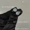Anillo Nuevo de Plata Chapada Incrustado de Calcedonia Blanco Hielo Ágata Blanca Abierto de Jade para Mujer Suministro en Vivo