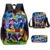 Mochila Nueva de Anime de Dibujos Animados de Dragon Ball de Amazon para Estudiantes de Primaria y Secundaria, Bolsa Escolar, Bandolera, Estuche para Lápices, Set de Tres Piezas