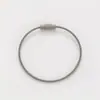 Anillo de Alambre Metálico Colorido Pintado con Spray Cable de Acero Llavero Giratorio de Rosca Llavero DIY Accesorios Colgante para Bolso