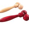 Rueda de tracción manual de madera rodillo masajeador de madera maciza rueda de masaje fitness pantorrilla rueda doble puesto de masaje venta al por mayor