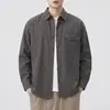 Camisa Casual de Manga Larga Retro Japonesa Nueva Otoño 2026 para Hombre Lyocell Lujo Ligero Estilo Minimalista Camisa Estilo Americano