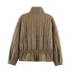 Nueva ropa de otoño e invierno para mujer, popular chaqueta de algodón con cuello alto de comercio exterior transfronterizo europeo y americano al por mayor