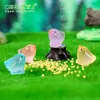 Adornos de paisaje en miniatura, pollitos amarillos pequeños que brillan en la oscuridad, decoraciones fluorescentes, manualidades creativas de resina con temática de suculentas y musgo, pequeños adornos de escritorio