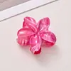 Novo Grampo de Cabelo Frangipani com Mármore Manuscrito para Meninas, Exquisito, Doce e de Alta Qualidade, Acessórios de Cabelo com Presilha de Tubarão, Acessórios de Cabeça