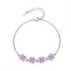 Pulsera de Plata de Ley S925 con Cristal Natural de Alta Gama Estilo Europeo y Americano, Peridoto de Lujo Ligero, Exquisita y Sofisticada, Popular en Xiaohongshu
