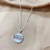 Collar Francés de Plata Estilo Antiguo para Mujer, Set de Colgantes con Cadena Caja para Clavícula, Bolsa de la Suerte, Bolsa de Dinero, Ábaco, Estilo Retro Artístico