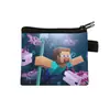 Monedero de Minecraft de Venta Caliente Transfronterizo, Mini Cartera Corta para Niños, Portallaves Portátil para Tarjeta de Acceso, Venta al por Mayor