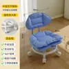 Taburete Pequeño Giratorio con Ruedas, Taburete Bajo para Uso Doméstico, Taburete para Cambiarse los Zapatos, Banco Infantil con Ruedas, Silla con Respaldo Sellador de Costuras