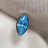 Pendientes Pequeños de Zirconia Forma de Ojo de Caballo de Aleación de Titanio, Clavos para Hélice Auricular para Perforación de Oreja, Accesorios de Joyería de Clavo para Cóclea de Gama Alta