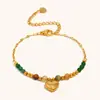 Joyería de Acero Inoxidable, Nuevos Accesorios de Mano Populares de Estilo Europeo y Americano con Temática de Frutas de Nicho, Chapado en Oro de 18 Quilates con Diamantes, Pulsera de Alto Nivel con Goteo de Aceite