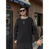 Suéter Jersey de Cuello Redondo Color Block Hecho a Mano con Puntadas Estilo Old Money de Invierno con una Atmósfera Pesada para Hombres y Mujeres Parejas