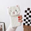 Adecuado para Samsung Zflip3 Estuche de Felpa para Teléfono Móvil con Soporte Gatito Zflip4 Estuche Protector Otoño e Invierno Estuche Cálido de Piel