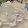Calzoncillos tipo bóxer para mujer con rayas de sal de leche Modal 10A, sensación de casi no llevar nada, ajustados a la cadera, transpirables, antibacterianos, refuerzo de algodón extendido en la entrepierna