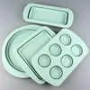 Ferramentas de panificação molde de bolo de silicone assadeira bandeja de cozimento conjunto de moldes de bolo silicone dobrável para bolo