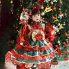 Vestido de Princesa Galaxia Lolita Otoño e Invierno para Niñas Vestido de Año Nuevo Vestido Pesado de Año Nuevo Falda Tutú para Cumpleaños de Bebé