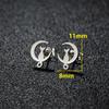 Acero Inoxidable Chapado en Oro de 18K Lindos Pendientes Moda Ins Simple Luna Gato Oreja de Conejo Hueso Clavo Accesorios Transfronterizos