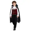 Cosplay de Halloween para Menino Fantasia de Performance de Palco Fantasia de Vampiro de Halloween Traje de Vampiro Demônio