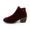 Botines Chelsea Tmeu con Cremallera Lateral, Puntera Puntiaguda de Gamuza, Tacón Cuadrado, Modelo 2026 Otoño/Invierno, Nuevos, Tallas Grandes, Botín Corto, Botas de Moda