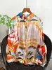 Cardigan de Ramio Puro con Estampado Digital para Mujer, Manga Larga, Talla Grande, Estilo Holgado y Delgado, Novedad Otoño 2026