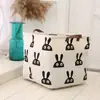 Cesta de armazenamento com alça de couro, cesto de roupa suja de algodão e linho, cesta de armazenamento para itens diversos, cesto de lavanderia, organizador e caixa de armazenamento dobrável para brinquedos