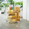 Armário de armazenamento rotativo móvel mesa de cabeceira ins armário lateral simples estilo nórdico armário Internet Celebrity armário de armazenamento cosmético