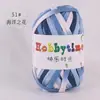 Tiras de Tela Teñidas en Degradado para Bolsas Tejidas a Mano DIY, Kit de Materiales para Pantuflas de Ganchillo Antipelusa, Alfombra de Cojín Tejido Denso