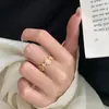 Anel de girassol bússola medieval com diamantes completos feminino retrô flash nicho luxo leve cruz com abertura ajustável