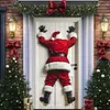 Nova Capa de Porta de Natal Transfronteiriça Papai Noel Feliz Natal Decoração Arranjo Bandeira Bandeira Suspensa Externa
