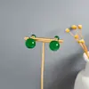 [Selección Premium] Pendientes de Perlas con Forma de Gota de Aceite de Jade Imitación Estilo Chino Nuevo Pendientes Retro con Borlas de Gota de Agua Accesorios Simples Hanfu para Mujeres