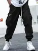 Nuevos pantalones cargo para hombre de comercio exterior transfronterizo para primavera y otoño, multibolsillos, cintura elástica con cordón, estilo jogger, venta al por mayor y dropshipping