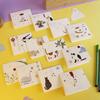 Enviarte un gato coreano creativo deseos de cumpleaños mini Tarjeta de agradecimiento de Navidad de dibujos animados tarjeta de agradecimiento tarjeta de felicitación tarjeta pequeña