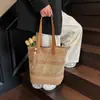 Bolso Tejido de Paja Inspirado en Diseño Transfronterizo para Mujer, Nuevo Bolso de Hombro de Moda Primavera 2026, Bolso de Playa Tejido para Vacaciones