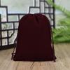 Bolsas de Veludo Espesso com Cordão para Venda por Atacado, Grandes Bolsas de Veludo Preto com Cordão para Joias e Fones de Ouvido