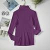 Cross-Border manga comprida camisa de gola alta base suéter coreano pullover cor sólida (24 manchas de cor) suéter de camisa base de malha