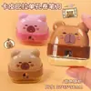 Apontador de Lápis em Formato de Capivara Mini Apontador Conveniente Apontador de Lápis para Estudante Fofo Apontador de Lápis de Furo Único Duplo