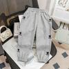 Calças Cargo para Meninas 2025 Novo Estilo Primavera & Outono Calças Infantis Calças Casuais para Bebê Menina Leggings Soltas Modernas