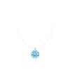 Acessório Inspirado em Celebridades em Prata de Lei S925 Zircônia Azul e Branca Pingente Lágrima de Sereia Clavícula Colar Elegante de Luxo Leve