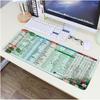 Popular no Tiktok super grande borda de bloqueio SD função excel atalho comum mouse pad de jogo tapete de mesa de escritório