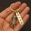 Llavero Colgante Estilo Vintage de Bronce Guan Gong a Caballo, Dios Marcial de la Riqueza, Colgante Unisex, Regalo