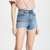 Shorts de Mezclilla Nuevos de Fábrica Estilo Verano Rey Mismo Estilo para Mujeres, Cintura Alta, Sueltos y Versátiles, Aspecto Adelgazante, Línea A, Piernas Anchas con Agujeros y Bordes Deshilachados