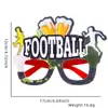 Gafas Temáticas de Fútbol del Mundial para EE. UU., Canadá y México Decoraciones para Fiestas Accesorios para Animar Accesorios para Fotos Marcos de Gafas de Fieltro