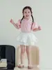 Camisa Coreana de Manga Corta Abullonada para Niñas Estilo 2026 Primavera y Verano Nuevo Estilo Moda para Niñas Camisa de Muñeca Tops Camisas para Niños