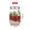 Botella de vidrio transparente tipo Mason transfronteriza 16 oz Taza Mason frasco de vidrio Mason sellado frasco de vidrio ligero para alimentos ensalada botella de mermelada botella de lata
