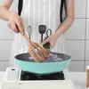 Sartén antiadherente pala especial de madera maciza teca mango largo pala de cocina espátula de madera espátula de madera espátula estilo japonés