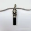 Nueva Venta Caliente Piedra Natural Cristal Patrón de Dragón Colgante Cilindro Amatista Simple Tendencia Accesorios para Joyería DIY