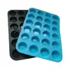 Molde de bolo de silicone poroso para muffin, 24 peças, bandeja de assar, forma de copo de ovo, grau alimentício, resistência a altas temperaturas