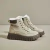Zapatos de Invierno 2025 Nuevas Botas de Invierno para Mujer Botines Cortos Engrosados de Terciopelo Impermeables Antideslizantes Zapatos de Algodón del Noreste